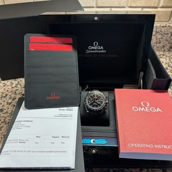 [$7,500 USD] Omega Speedmaster Dark Side Of The Moon Box/Papers ...