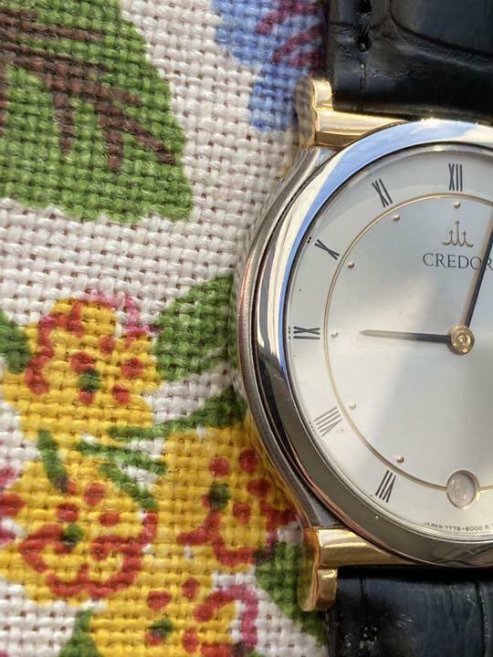 SEIKO CREDOR 7779-6000 K18 gold used very beautiful men's