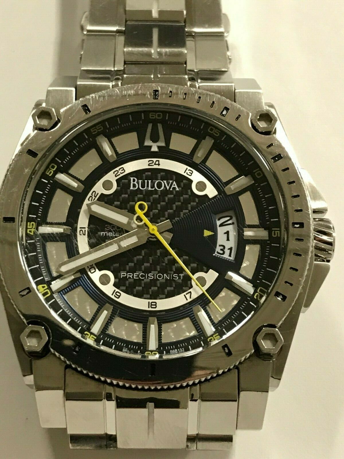 BULOVA Precisionist Quartz Champlain Blue Stainless Men