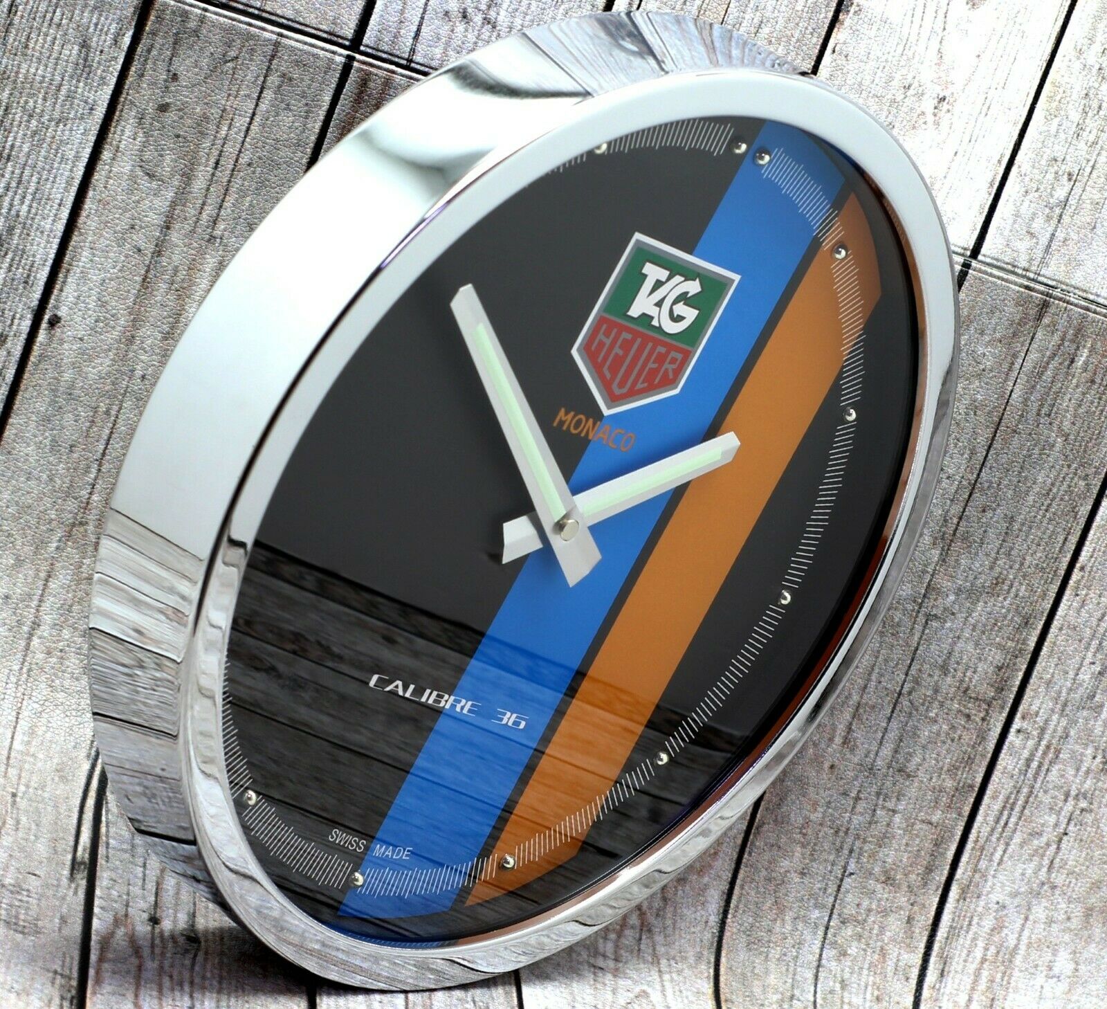 New Tag Heuer Monaco Gulf F1 Racing Men s WALL CL0CK Resemble