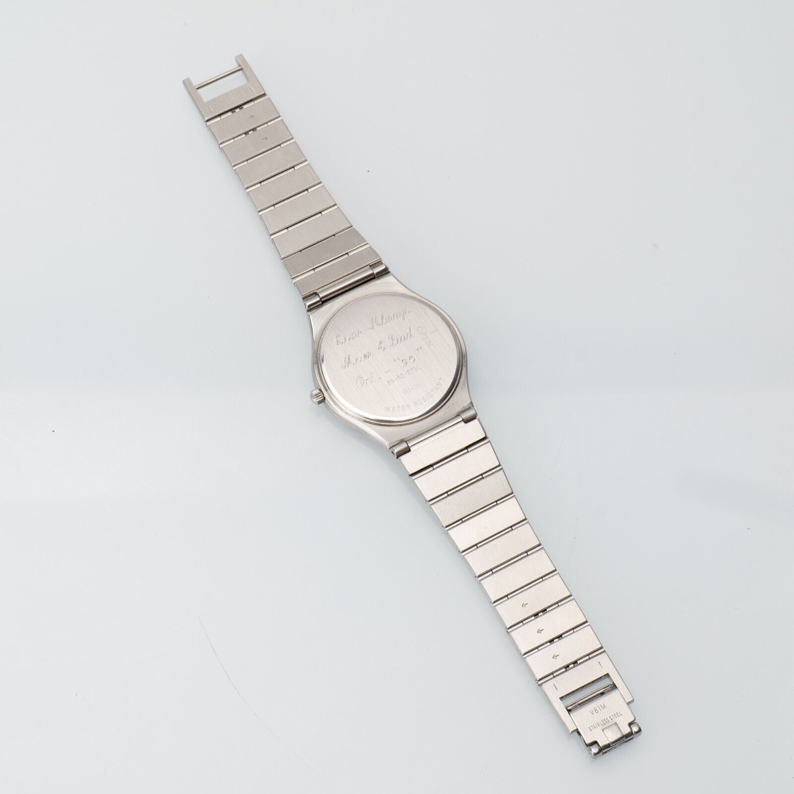Movado Museum Watch Model 86-A2-876L Engraved Love Mom & Dad Oct