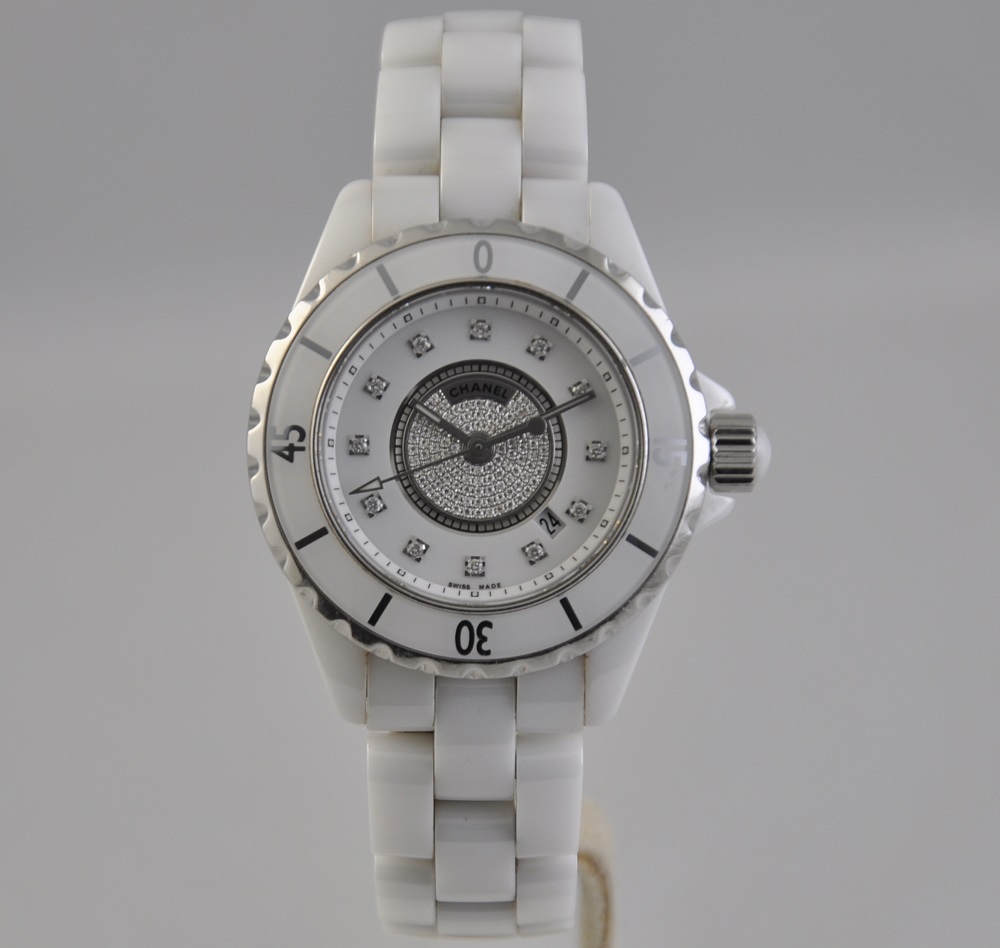 chanel ceramic watch white