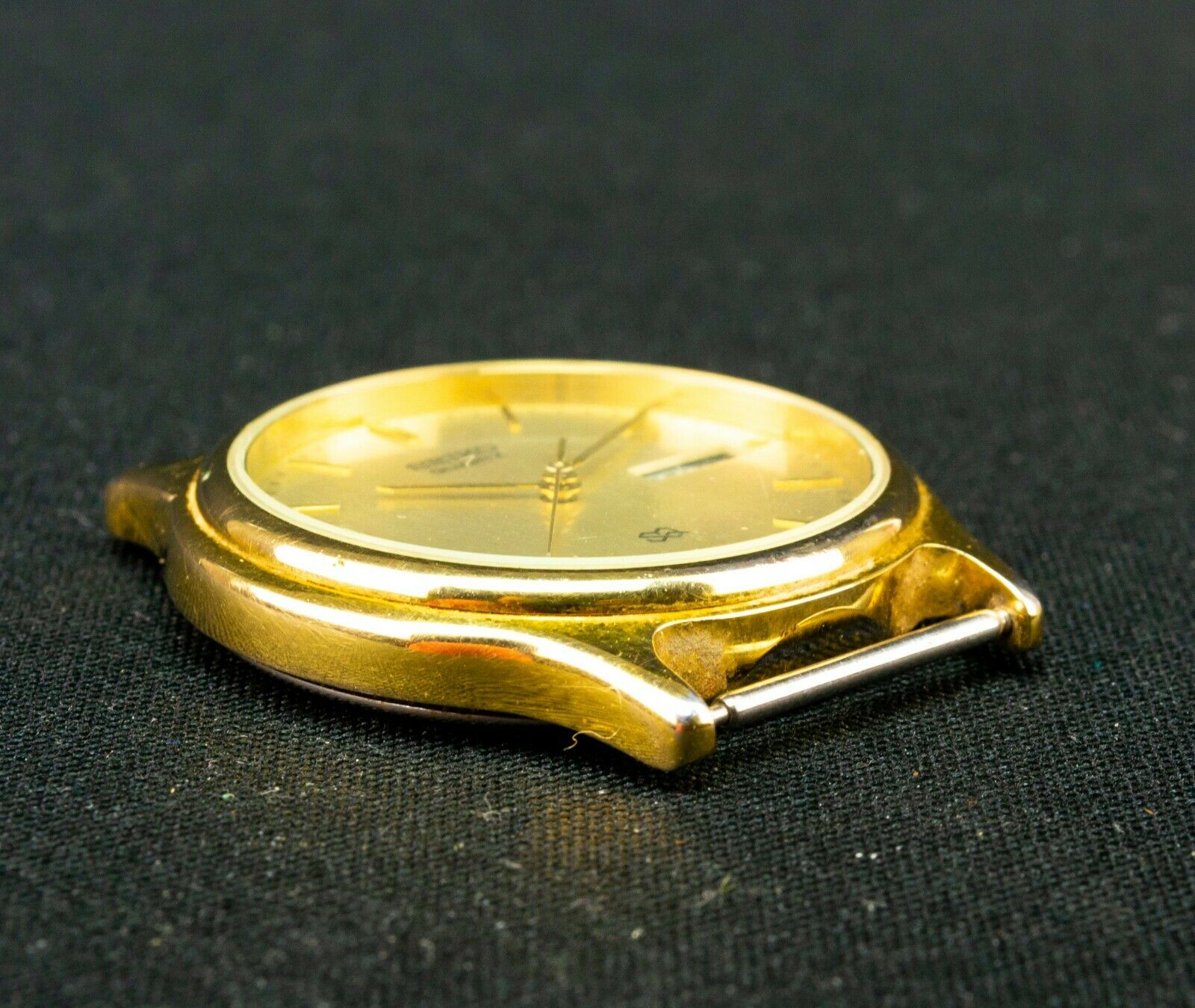 SEIKO 5Y23-7030 Quartz Wristwatch Day Date Vintage Gold Tone
