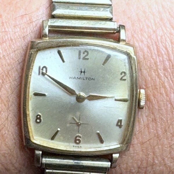 VINTAGE 1940's HAMILTON cal. 686 ORIGINAL DIAL 14K GOLD FILLED HAND ...