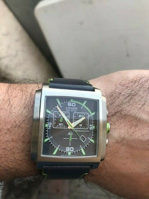 Citizen Watch Eco-Drive H501-S086256 Chrono Green Gray Working