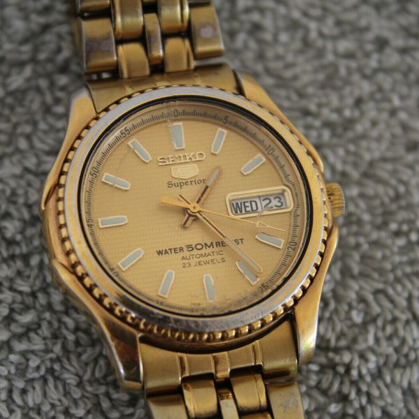 Seiko 5 Superior Automatic 50M 23 Jewels Watch 7S36-0090 | WatchCharts