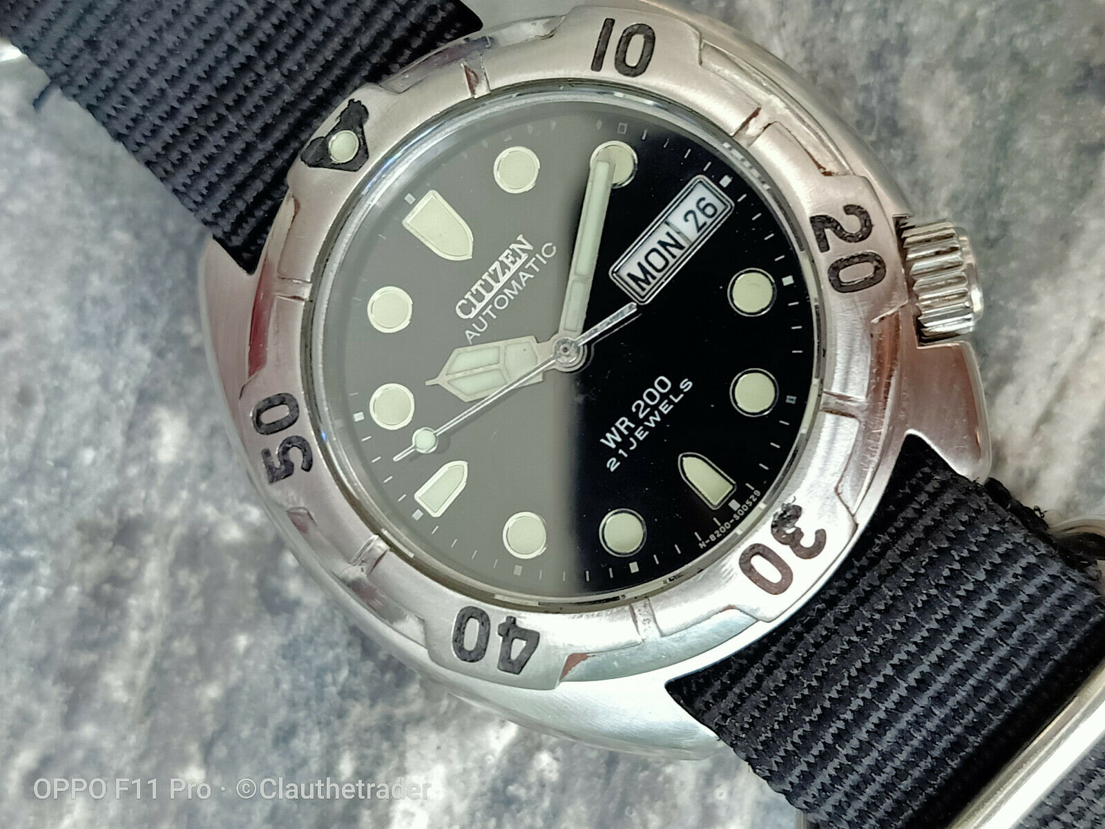 RARE CITIZEN 8200-S003113-HST DOLPHIN 20BAR DIVER AUTOMATIC MENS