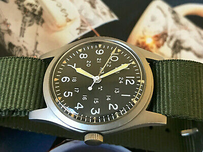 Vintage 1981 Hamilton military men's watch, Vietnam war design