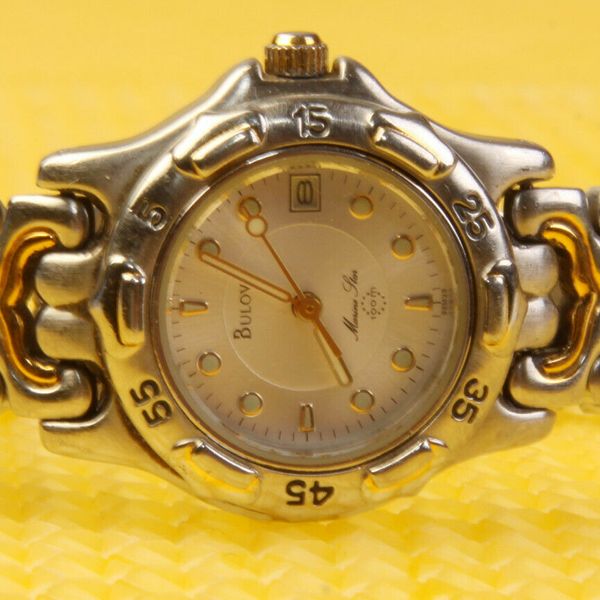 Women's BULOVA MARINE STAR "98M39" Quartz Watch 100M WatchCharts