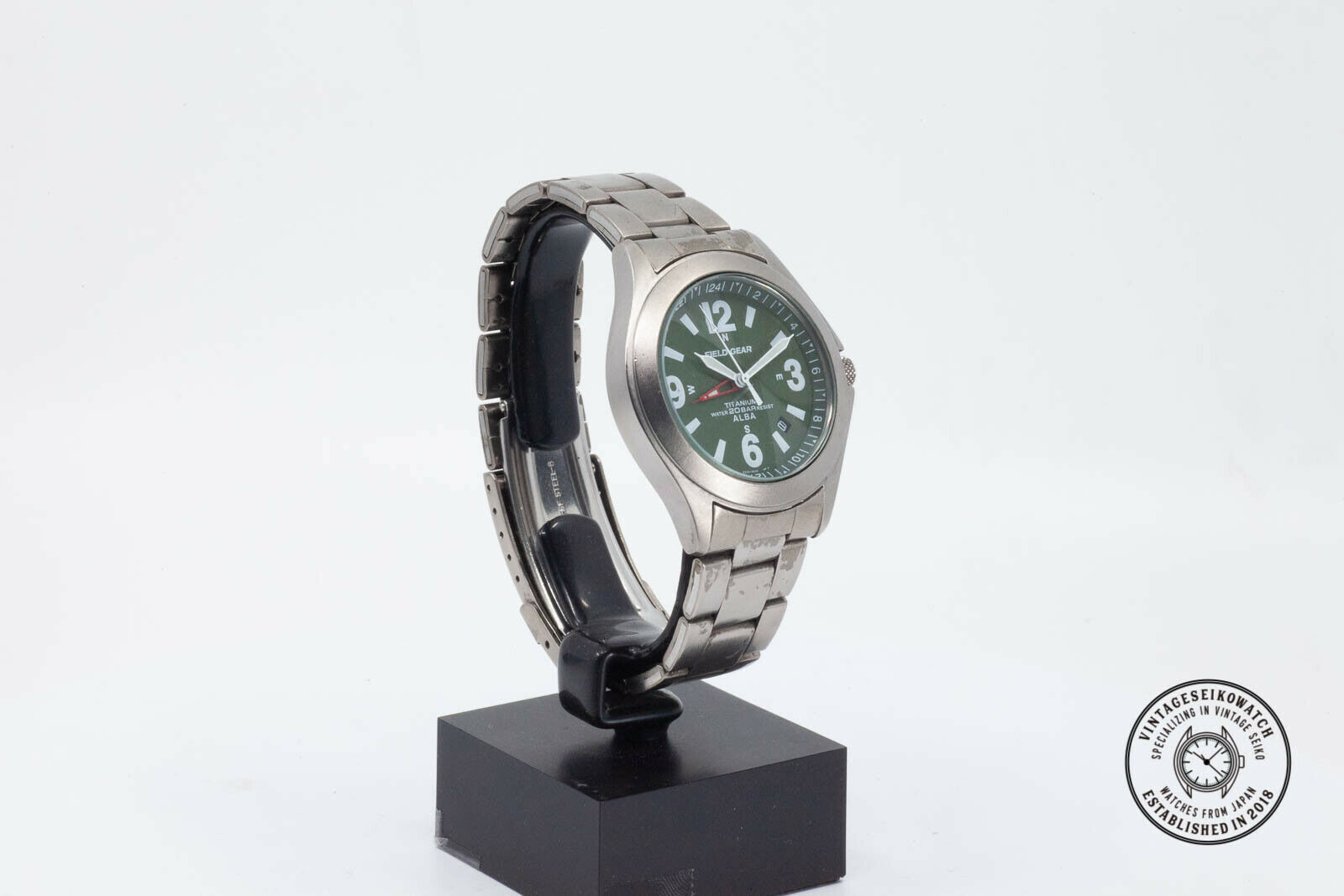 SEIKO ALBA FIELD GEAR SURVIVOR GMT VX39-8K00 TITANIUM WATCH JAPAN 