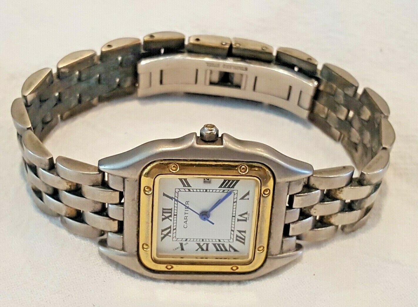 Cartier Paris 925 Argent Plaque Or 20 M Swiss Mov 6038818 Ladie's Wrist  Watch | WatchCharts