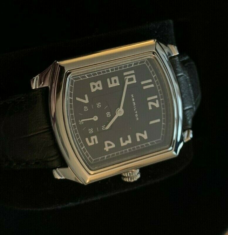 HAMILTON 061132 Small Second Black Square Dial Men's Watch Quartz