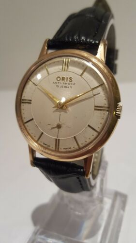 Vintage ORIS 15 Jewel Anti Shock Gents Watch Full Working Order