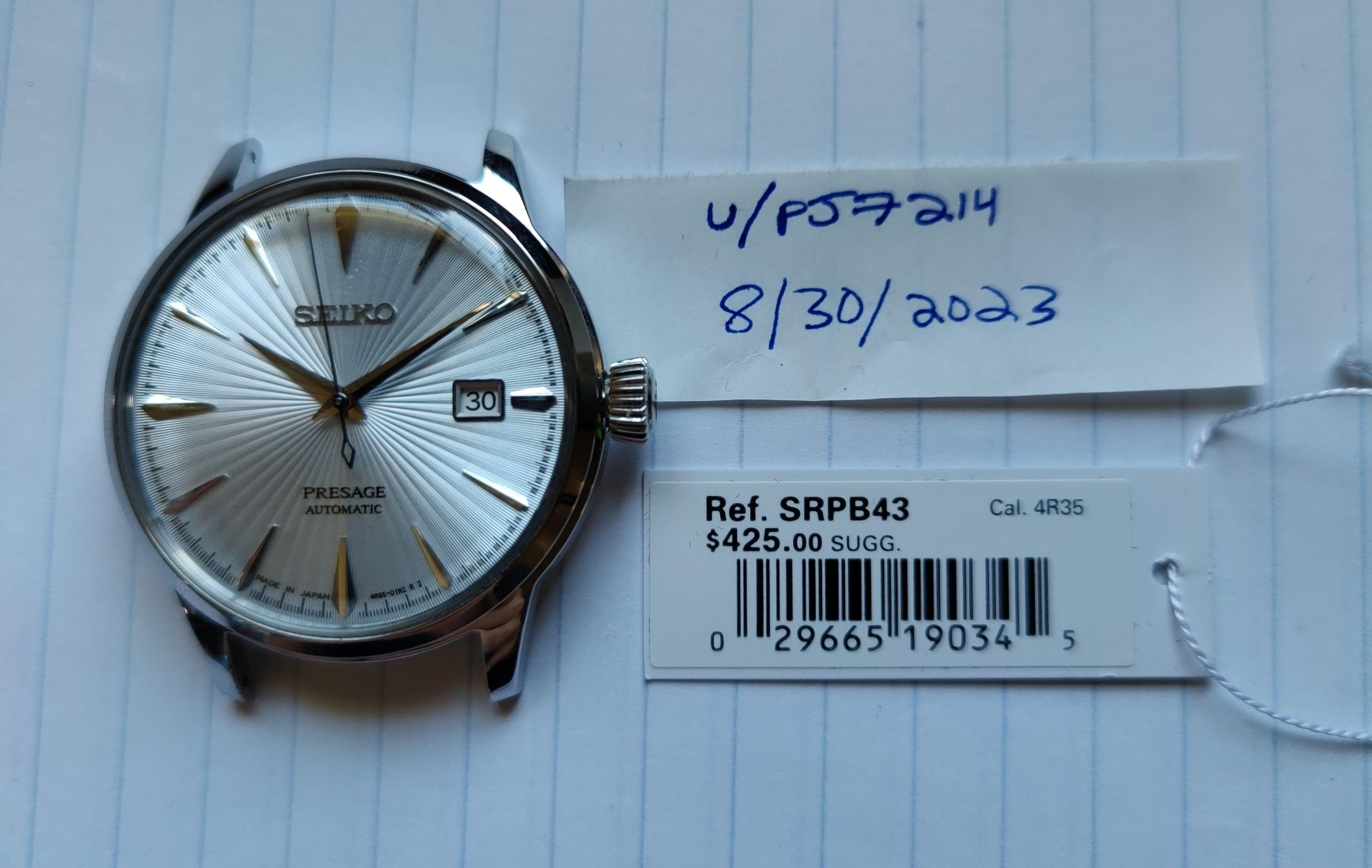 [WTS] Seiko SRPB43 "Cocktail Time" | WatchCharts Marketplace