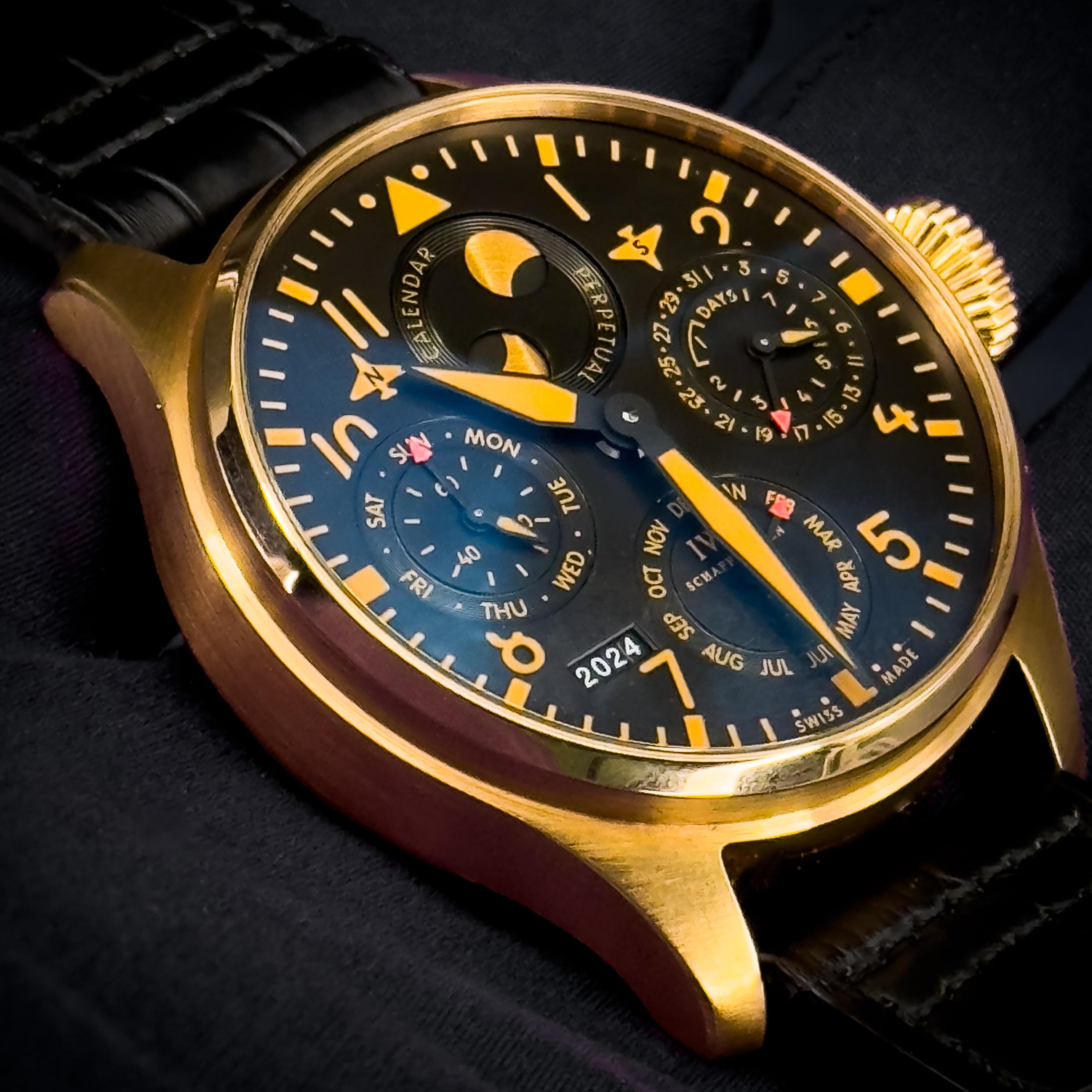 Iwc big pilot hotsell perpetual calendar rose gold