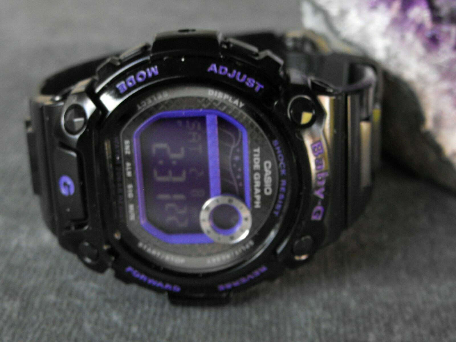 Casio Baby G Shock BLX-100 Tide Graph Purple/Black Surf Digital 