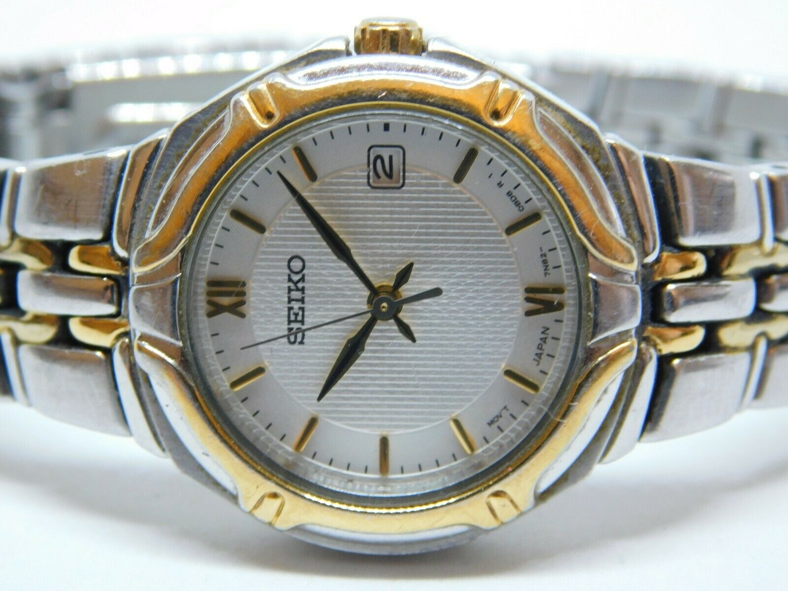 Seiko 7N82 0AT0 Two Tone Quartz Analog Ladies Watch WatchCharts