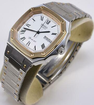 1980s NOS Seiko 6423 5040 Sports 100 Square Quartz 2 Tone Stainless Steel  Watch | WatchCharts