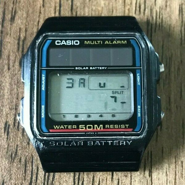 Vintage 1987 Casio WL-10 Digital Solar Battery Watch, Made in Japan ...
