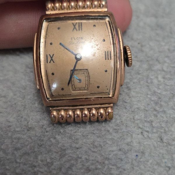 Montre-bracelet Homme Vintage ELGIN - 10 Carats Remplie D'or - De Luxe - Neuf Sans étiquette