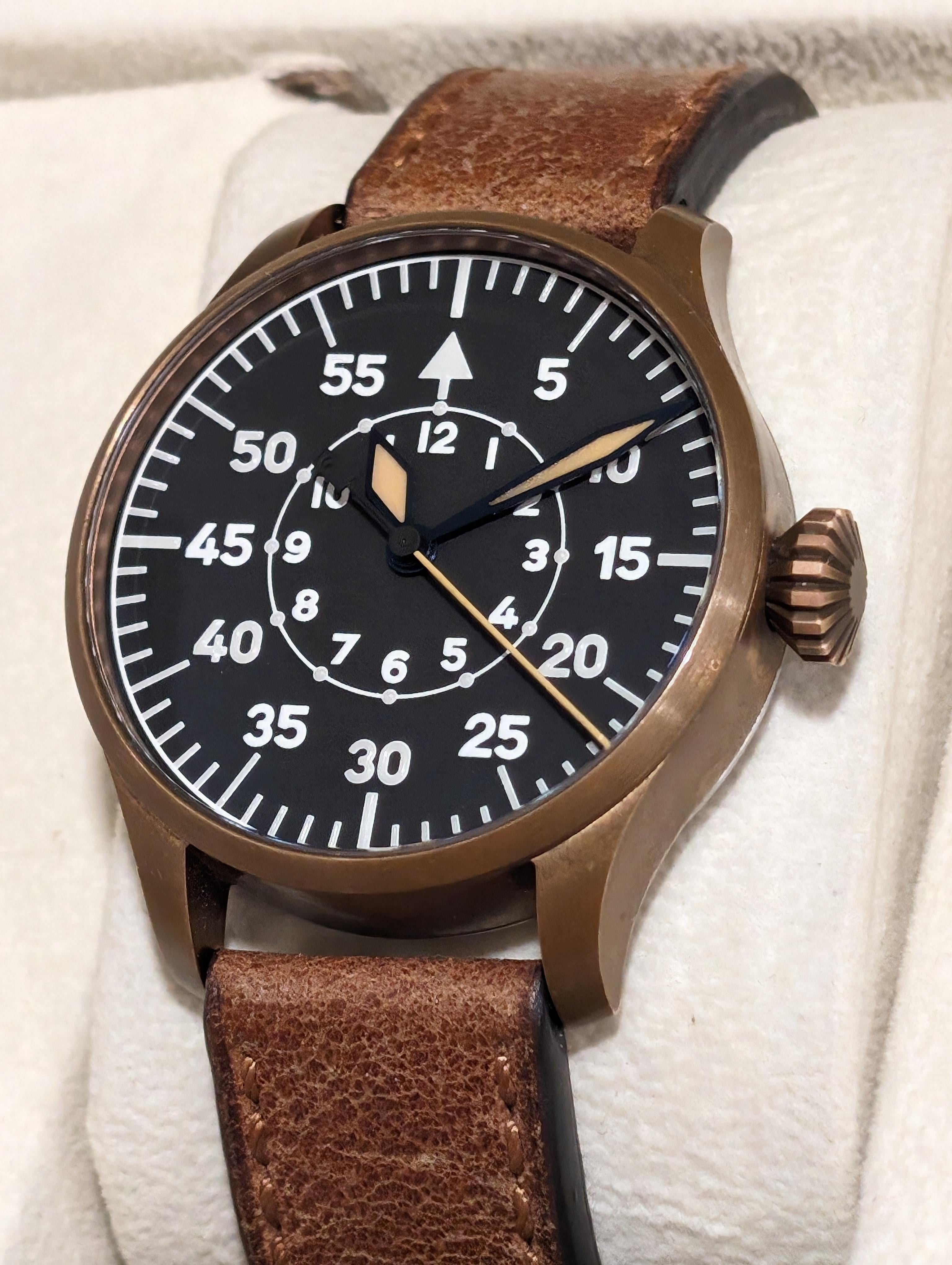 Tisell Pilot watch B dial Flieger watch 40mm | WatchCharts UK