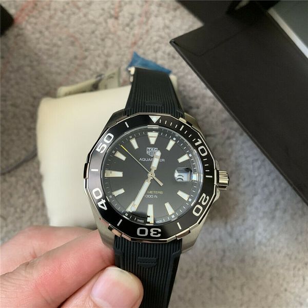 TAG HEUER Aquaracer 300M 43MM Black Dial Rubber Strap Men's