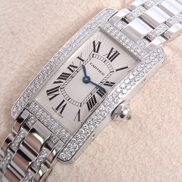 Cartier Watch Ladies WB7044MP Tank American SM Diamond Bezel