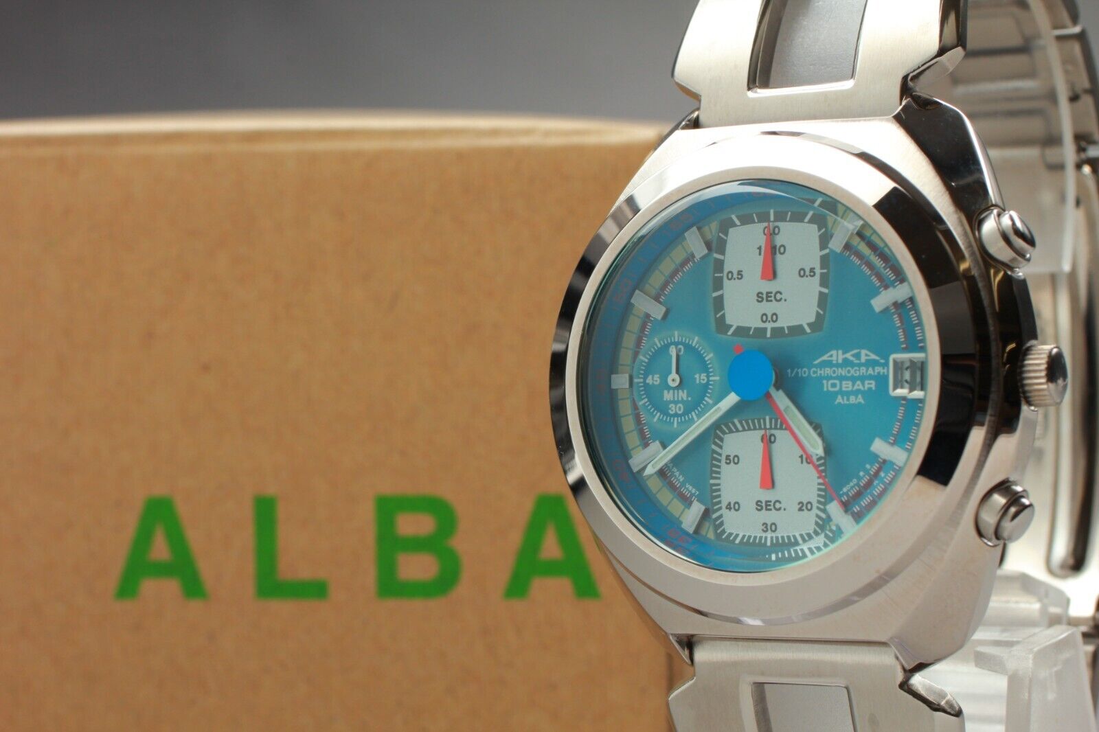 RARE! [MINT] SEIKO V657-6030 ALBA AKA Chrono Blue Quartz
