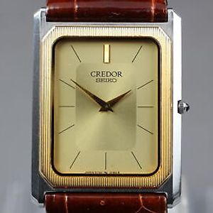 Near MINT] Seiko Credor 6730-5090 14KT Gold Bezel Men's Quartz