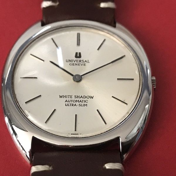 UNIVERSAL GENEVE WHITE SHADOW ULTRASLIM MENS WATCH CAL. 266. “Serviced” WatchCharts