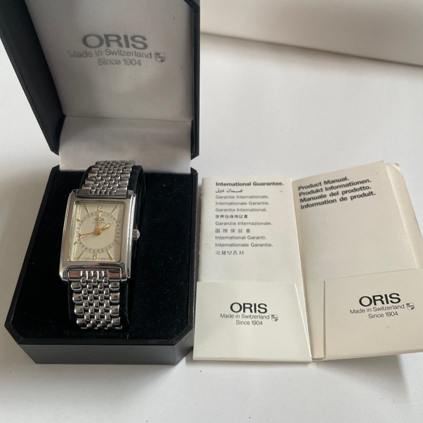 VINTAGE ORIS AUTOMATIC POINTER DATE WATCH TANK (RECTANGULAR) REF: B7460 ...