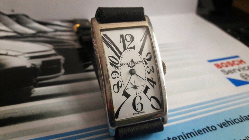 ANTIQUE ULYSSE NARDIN 1930s DE LUXE ART DECO CASE MENS WATCH