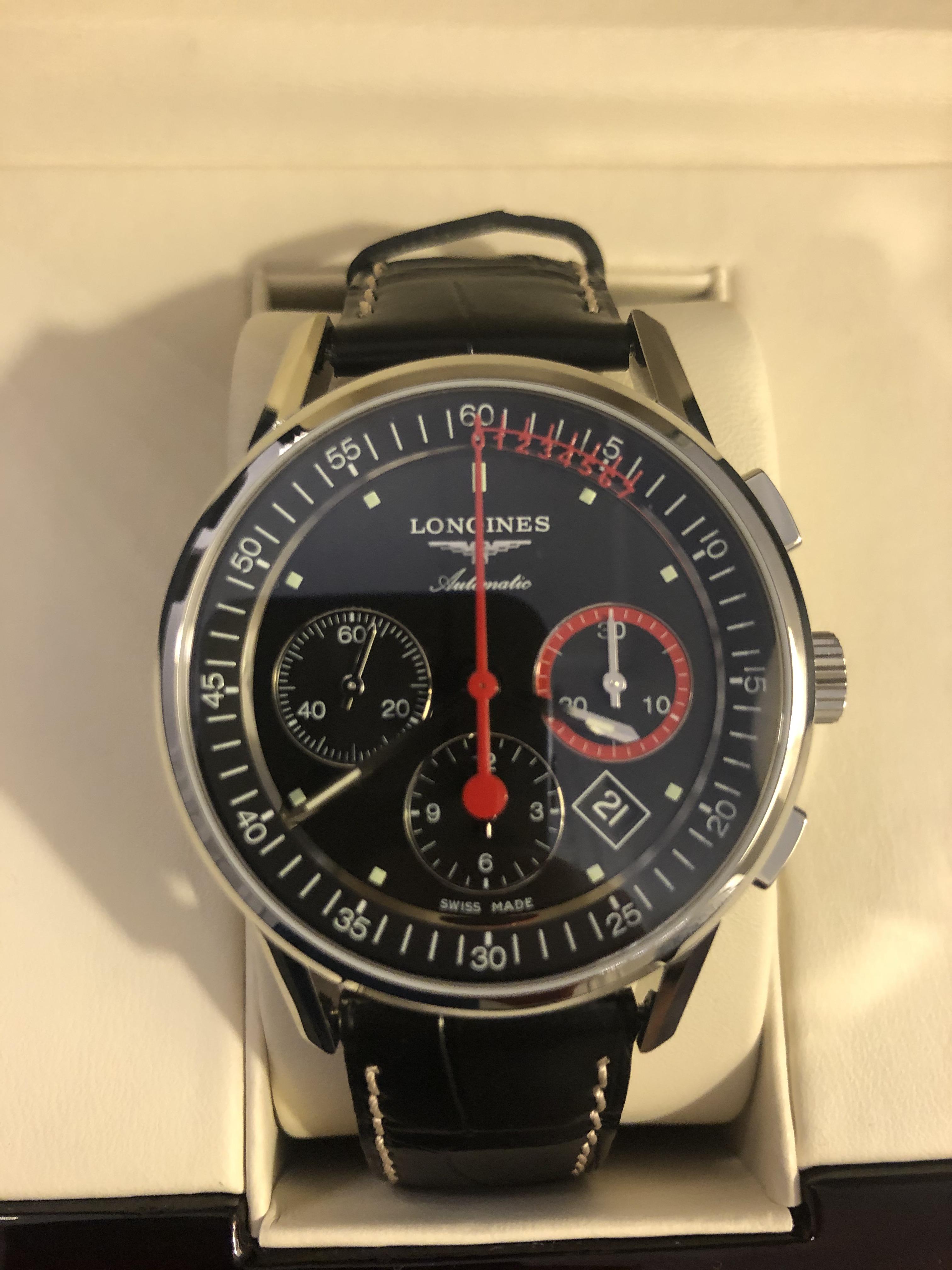 WTS Longines Column Wheel Chronograph Record. Ref. L4.754.4.52.4