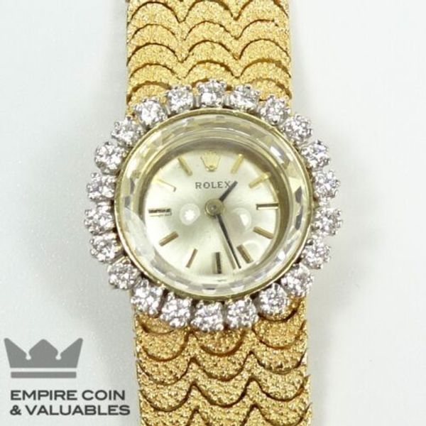 Vintage 1960 Women's Rolex Watch with 14k Yellow Gold and Diamonds