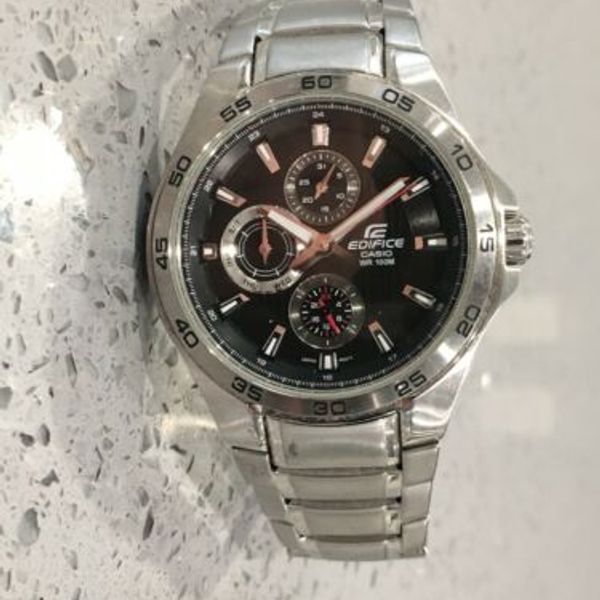 Casio Edifice WR100m EF-335 1794 Stainless Steel Mens Watch | WatchCharts
