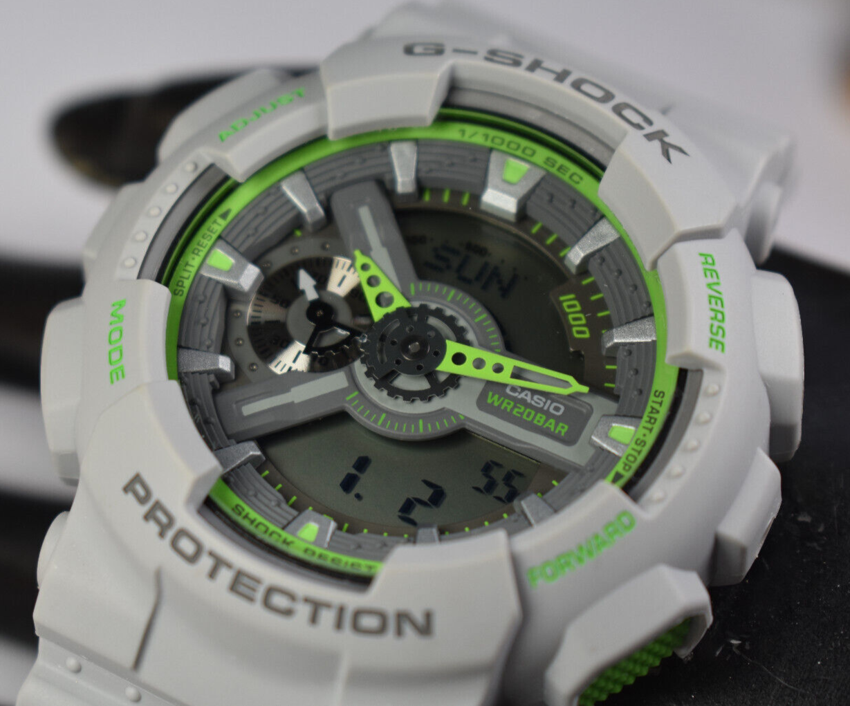 Casio G-SHOCK Men's Gray/Green Analog/Digital Watch GA-110TS-8A3