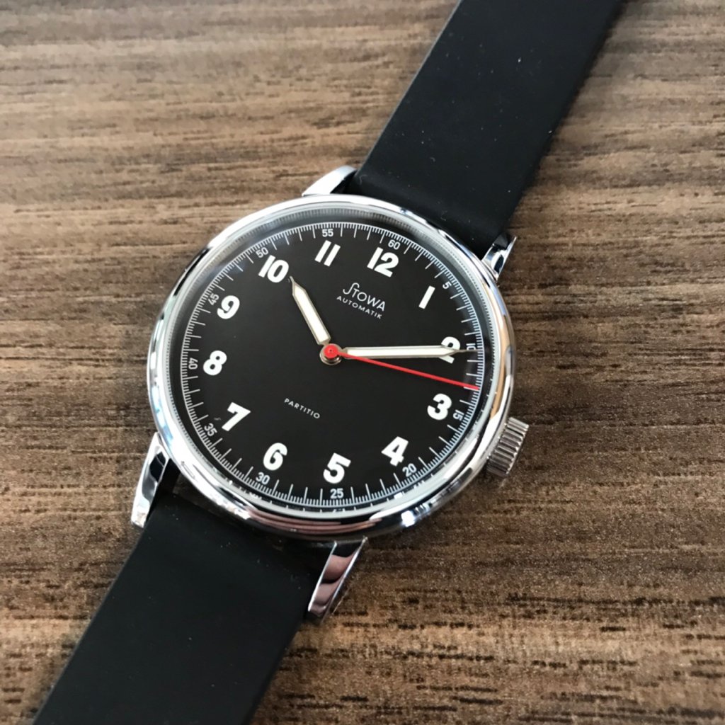 FS: Stowa Partitio black automatic w/red second hand | WatchCharts