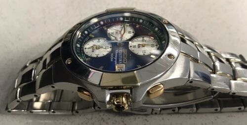 SEIKO COUTURA ALARM CHRONOGRAPH 100M MENS WATCH 7T62 0FA0 SAPPHIRE