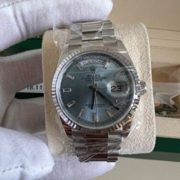 FS MSRP Rolex New Nov 2022 Baguette Dial Fluted Bezel 36mm Platinum