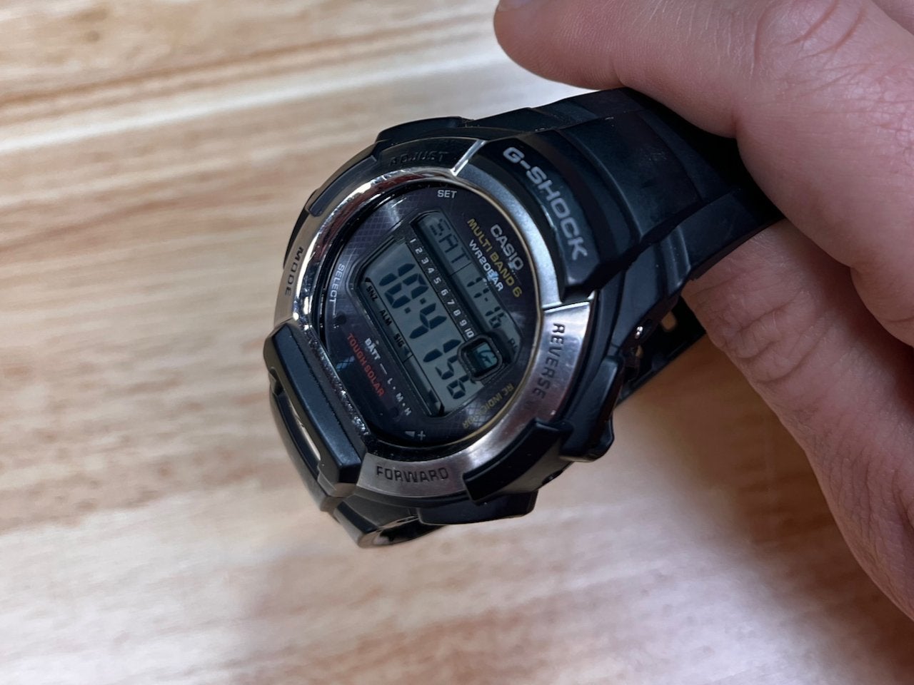 White Casio G Shock Solar Multiband 6 Watch Model GW-M850
