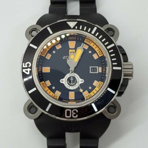 ZODIAC ZMX-05 Quartz Black Dial Rubber Band Men's Watch ZO8531