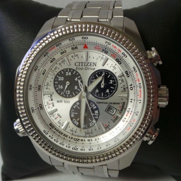 Citizen EcoDrive Chronograph Watch E820S094203 Stainless Steel 48mm