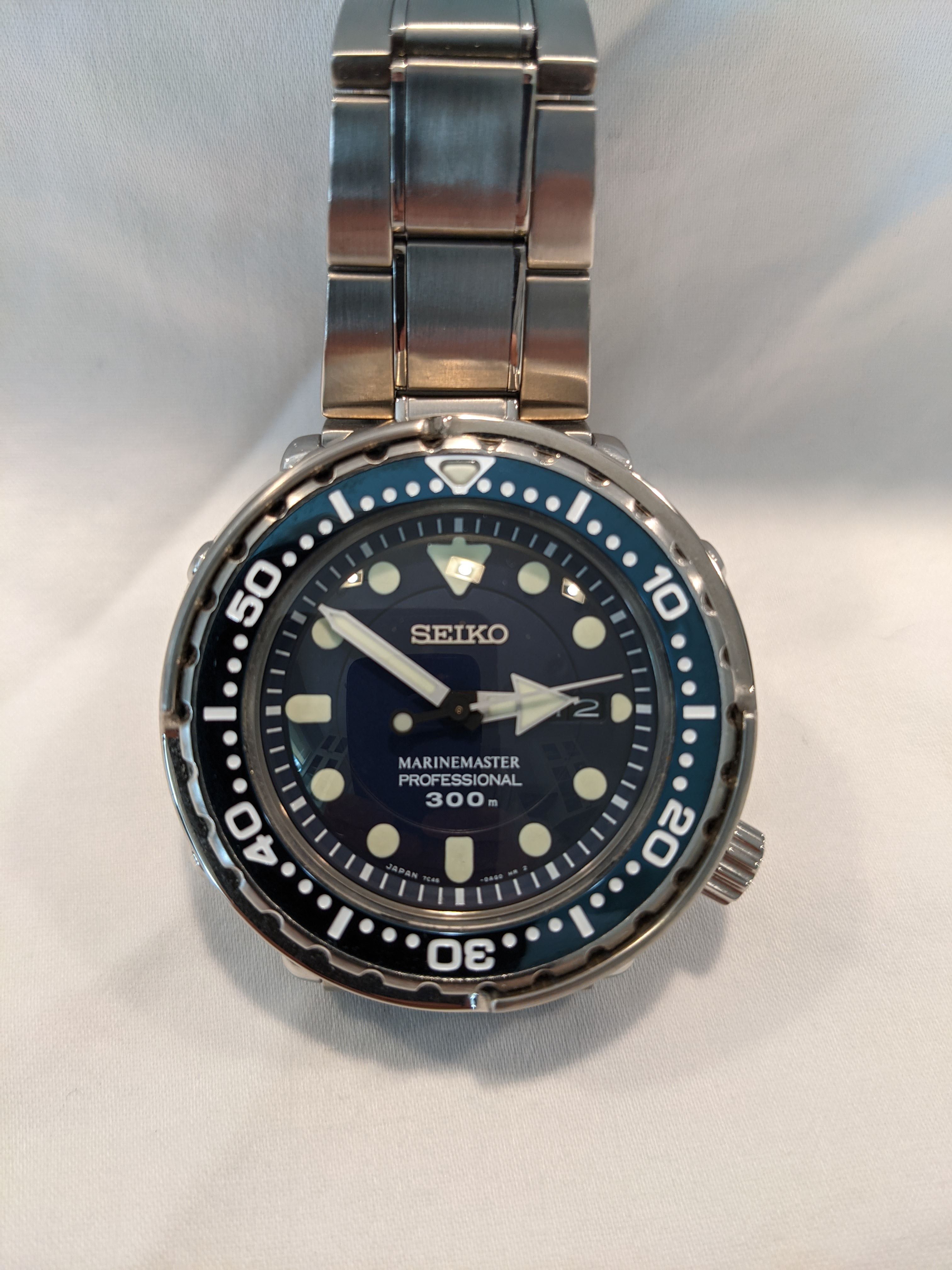 FS: Seiko Tuna SBBN037 - Bluna? - Marine Master dial with OEM bracelet with  adjustable clasp and OEM blue rubber | WatchCharts