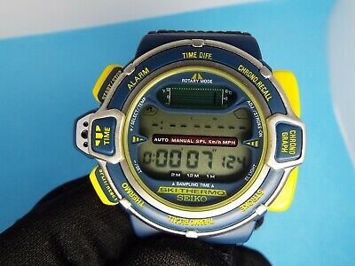 Vintage SEIKO Digital Watch SKI THERMO GIUGIARO S820-6000