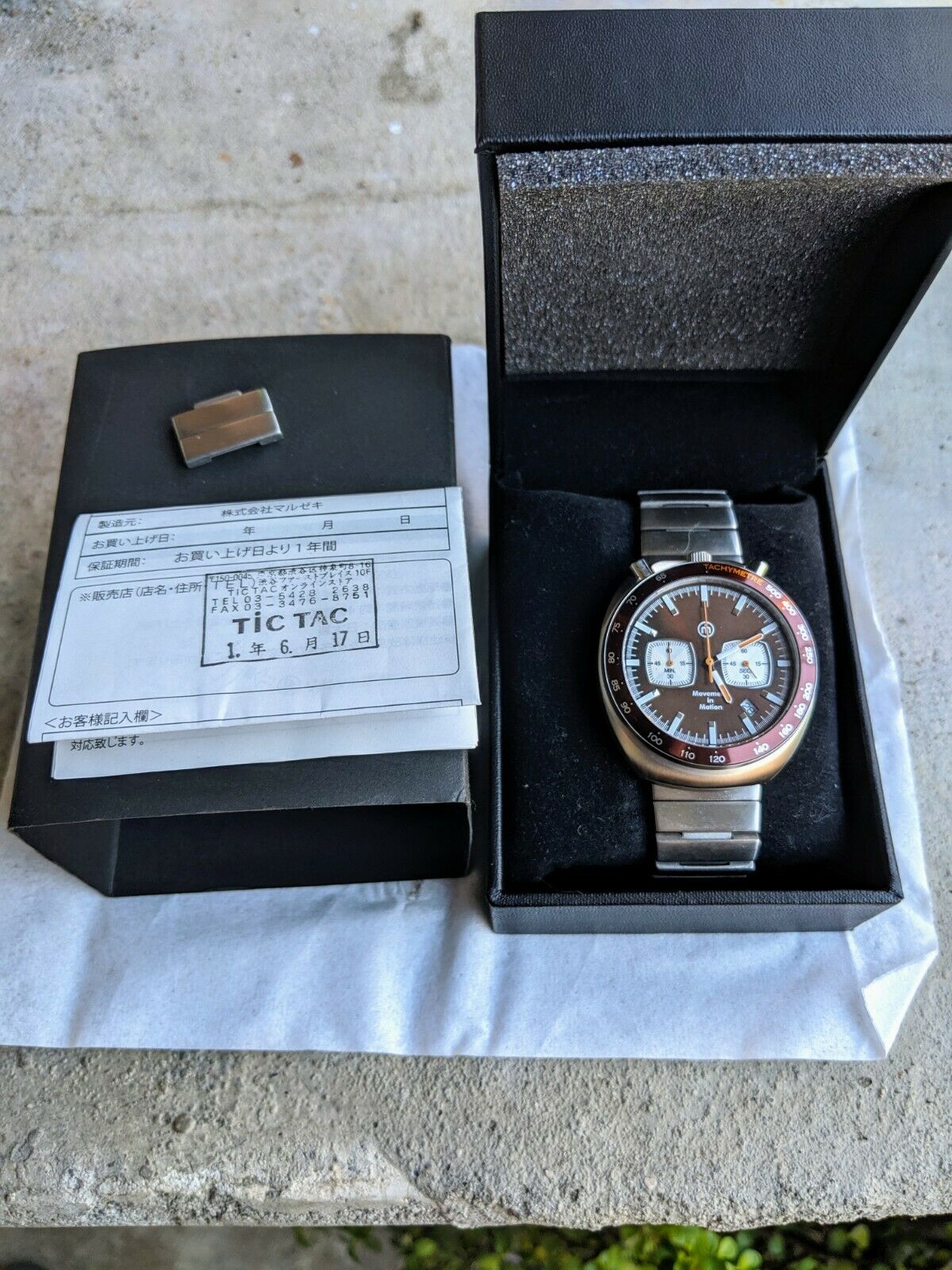 TiCTAC Movement in Motion Seiko Retro Bullhead Chronograph Watch