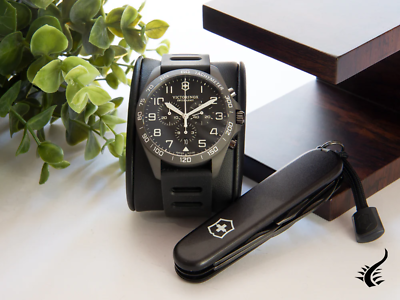 Victorinox Fieldforce Sport Chrono Quartz Watch, Black, 42 mm