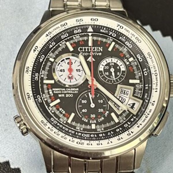 Citizen Eco-Drive Men's Watch H610-S060257 Perpetual Calendar Radio ...