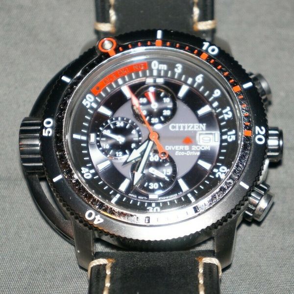 Citizen EcoDrive B740S086680 Promaster Divers 200M 2 Bands Depth Meter Watch WatchCharts