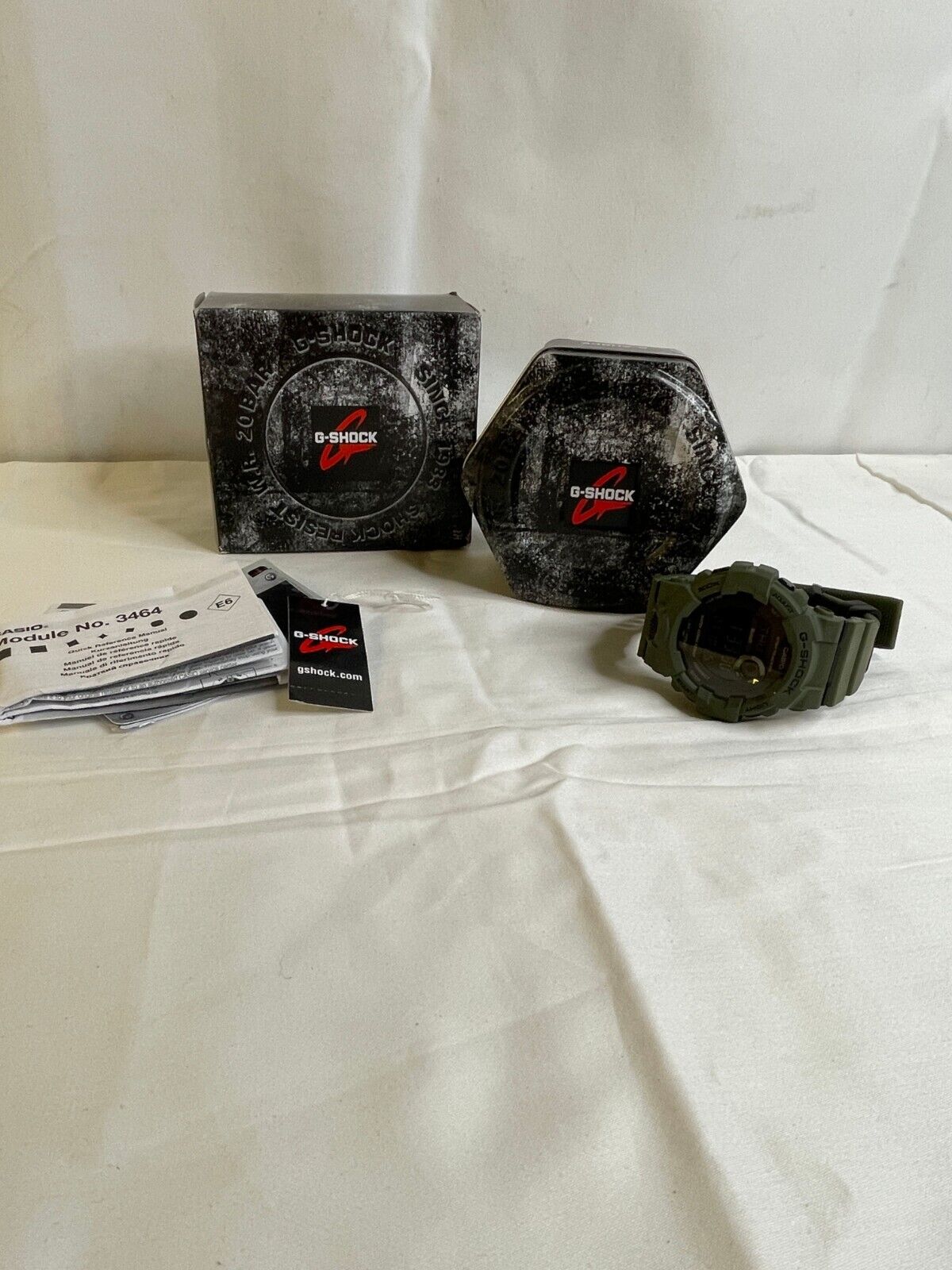 Casio G-Shock 3464 Green 20Bar Step Tracker Water-Resistant 