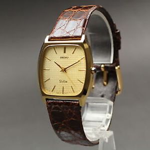 Vintage 1987 [N MINT] SEIKO Dolce 7741-5100 Quartz Gold